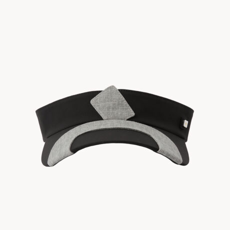 Lightweight Black & Gray Color-Block Visor Cap