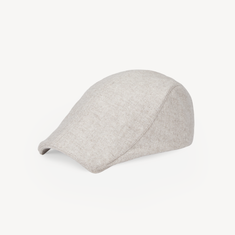 Cashmere Newsboy Cap with Tiled Square Brim